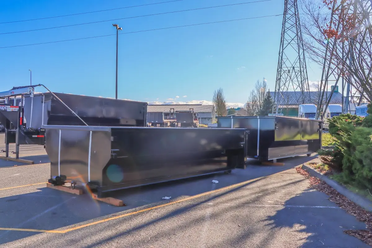 Roll-off dumpster ready for waste disposal at job site for 6 Yard Dumpster Rental in Rosemount